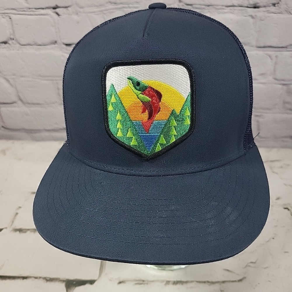 Wild Salmon Center Snapback Patch Hat Adjustable‎ Ball Cap